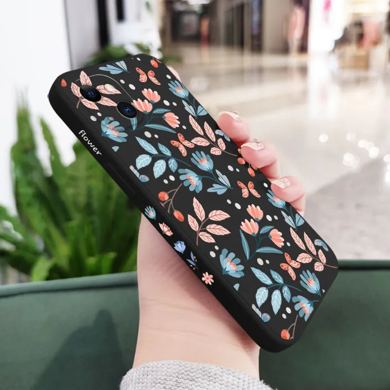 Romantic Garden Floral iPhone Case-Fonally-For iPhone 13-Black 1-
