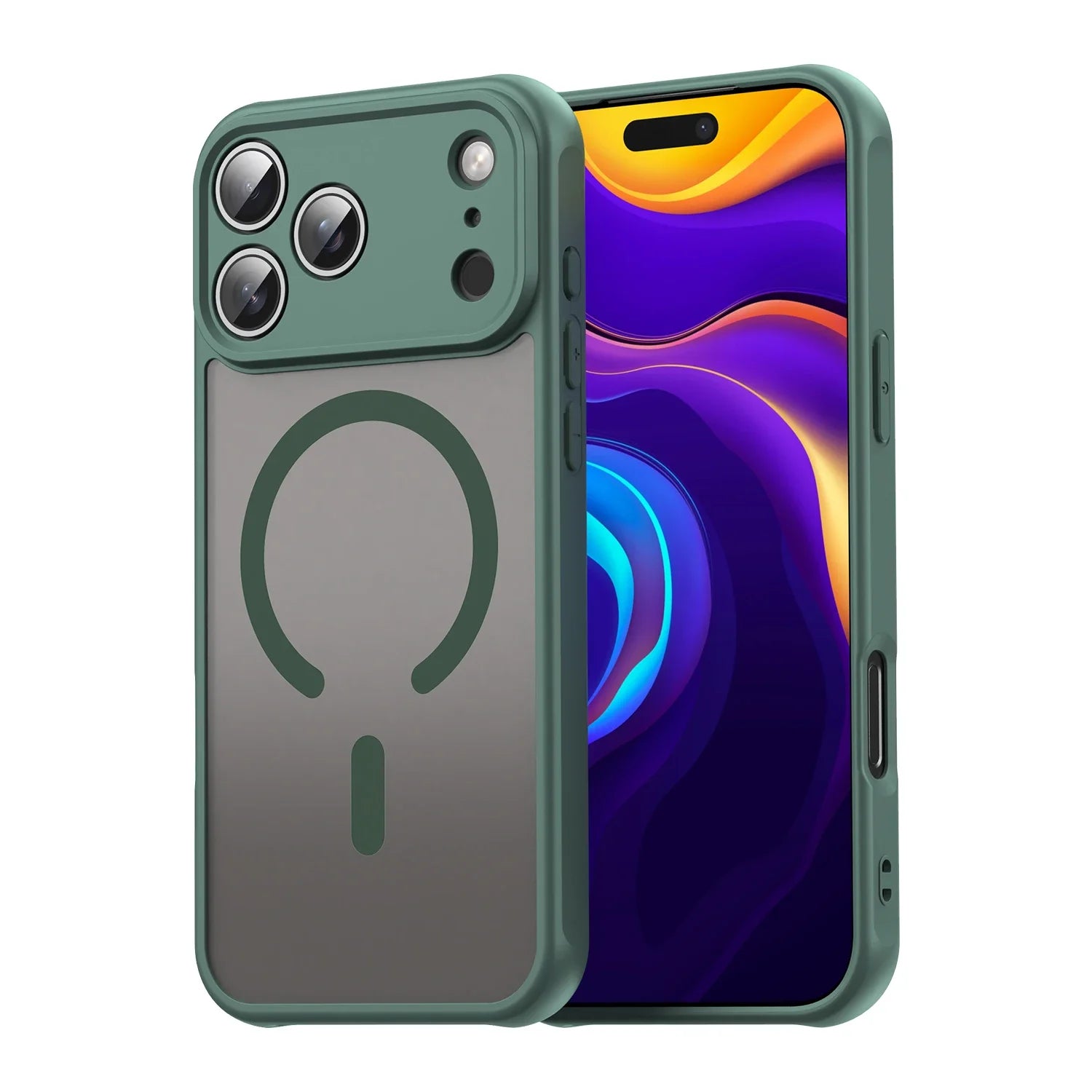 Shockproof Matte Silicone MagSafe Compatible iPhone Case