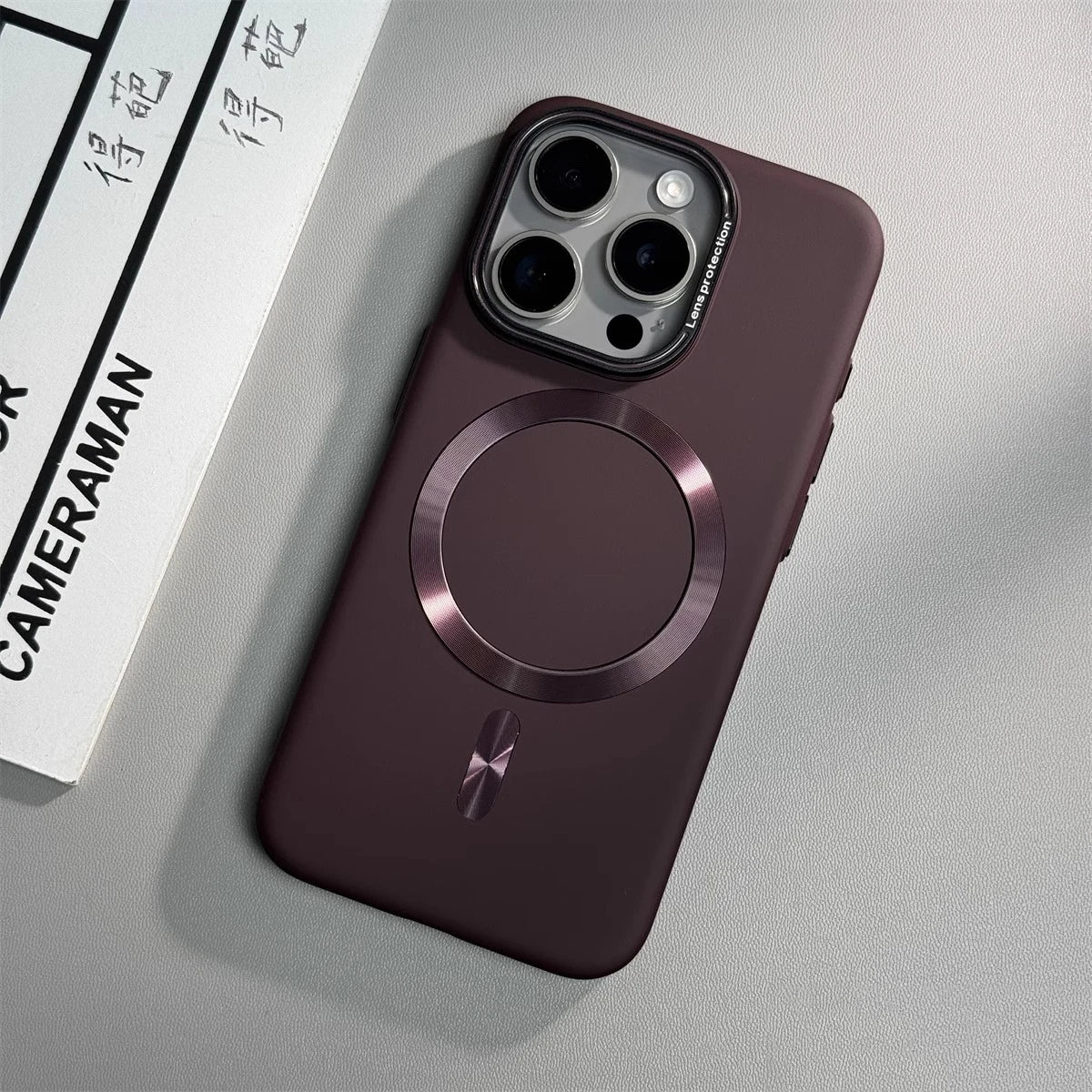 Luxury Solid Color Matte Magnetic Wireless Charge iPhone Case
