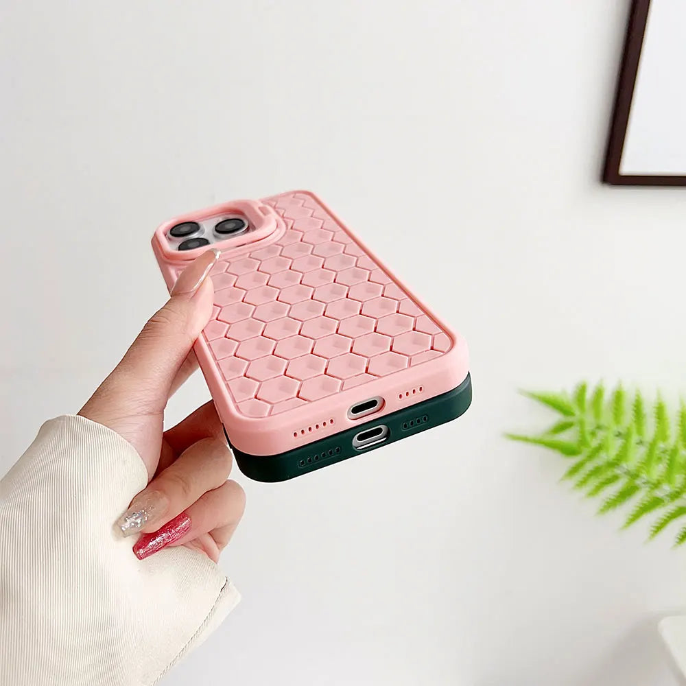 Honeycomb Heat Dissipating Camera Stand iPhone Case
