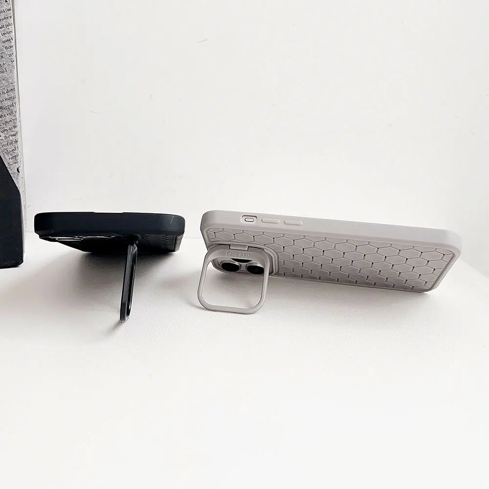 Honeycomb Heat Dissipating Camera Stand iPhone Case