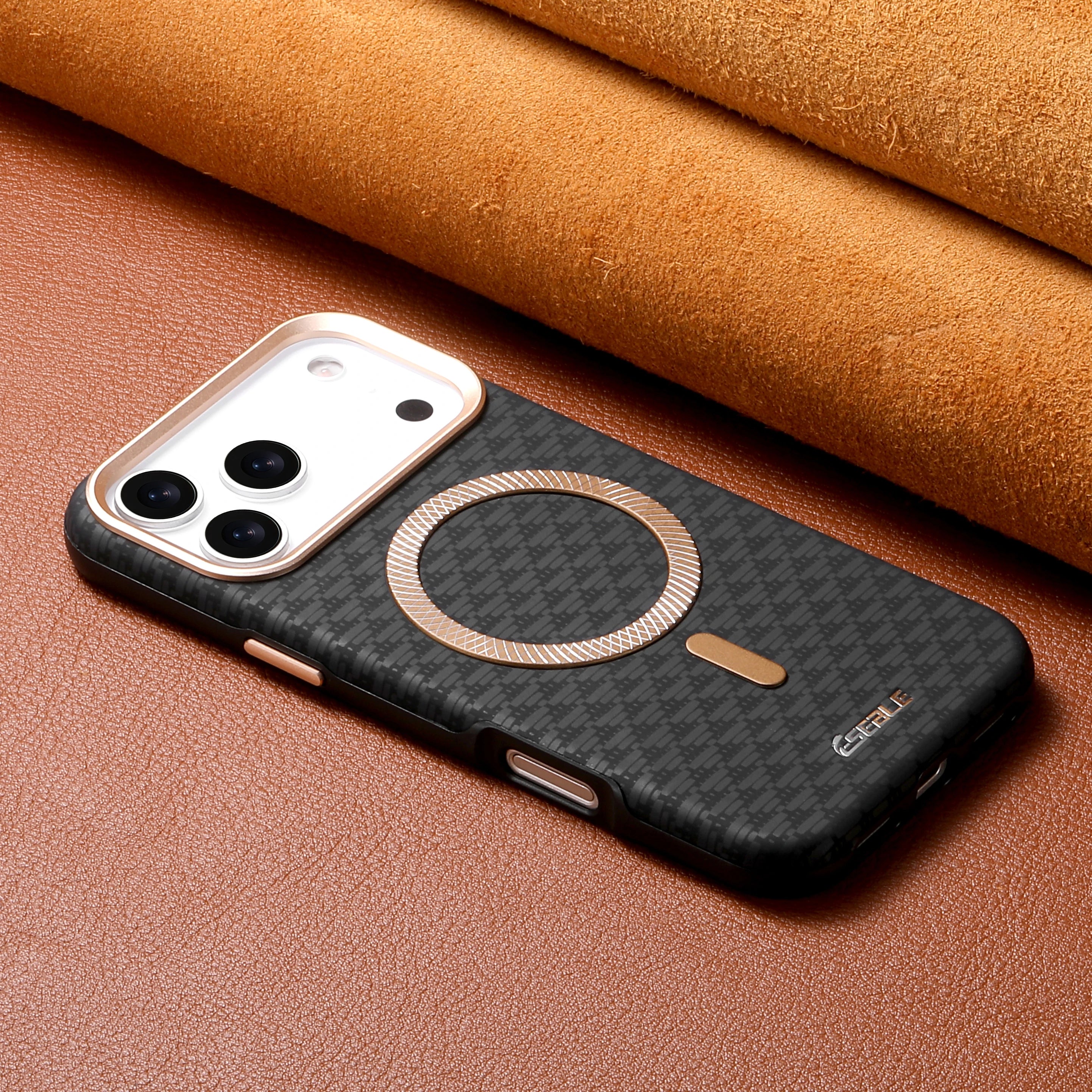 Premium Bitmap Leather Magnetic iPhone Case