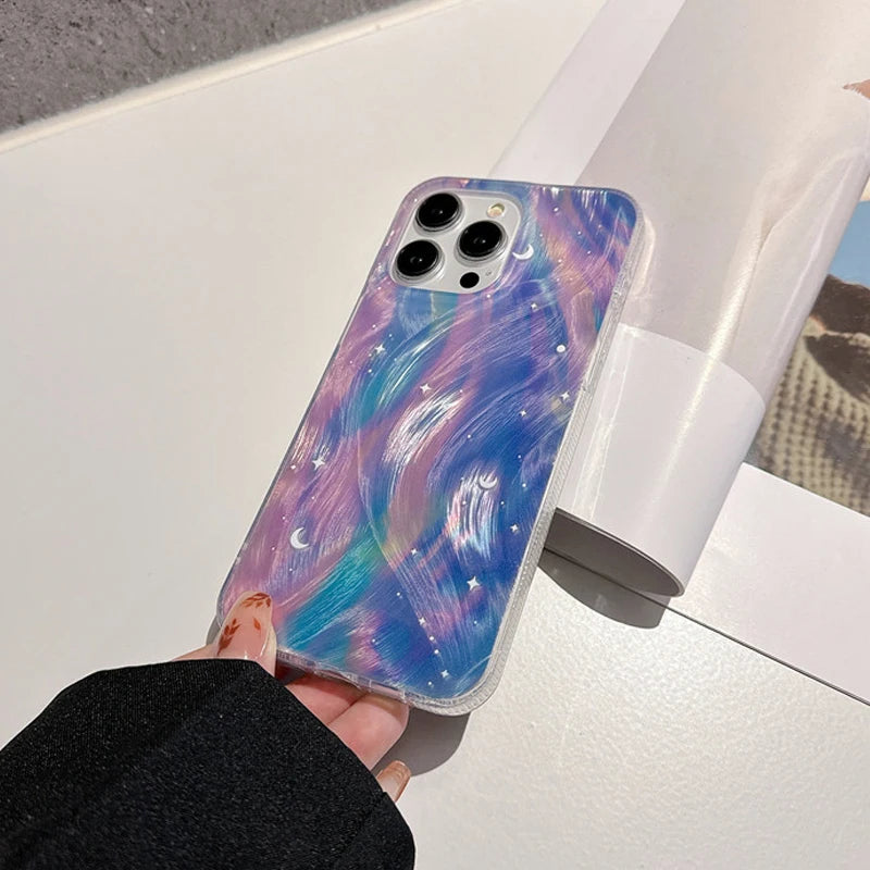 ChicCase Brushed Gradience Starry iPhone Case