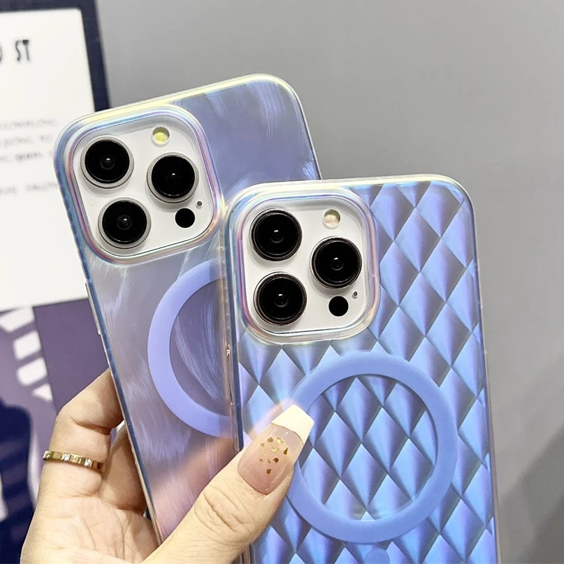 Laser Feather Aurora Magsafe iPhone Case