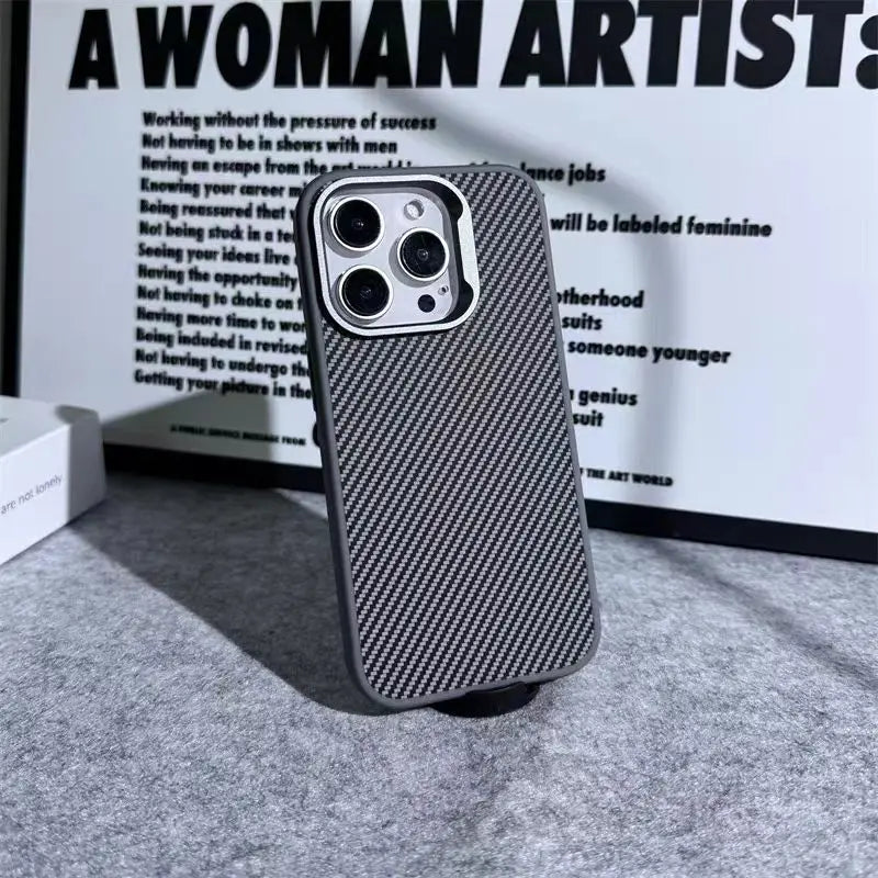 Luxury Carbon Fiber Texture Simple iPhone Case