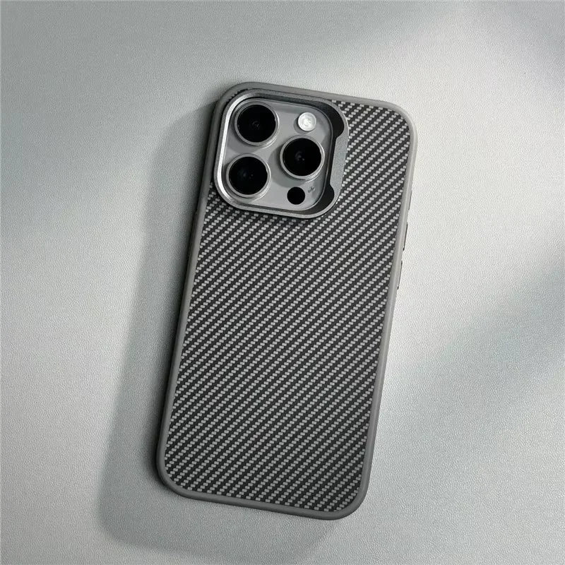 Luxury Carbon Fiber Texture Simple iPhone Case