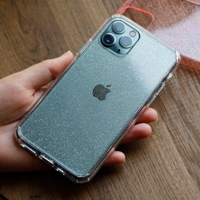Shockproof sides Glitter iPhone Case-Fonally-For iphone 11Pro Max-Blue Grey-