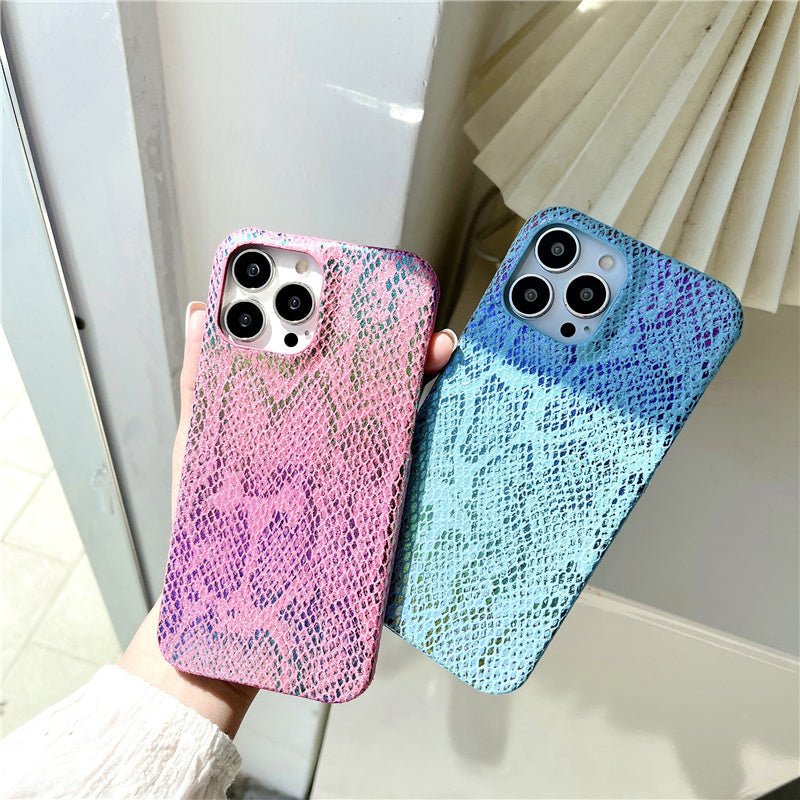 Snakeskin Laser Gradient iPhone Case-Fonally-