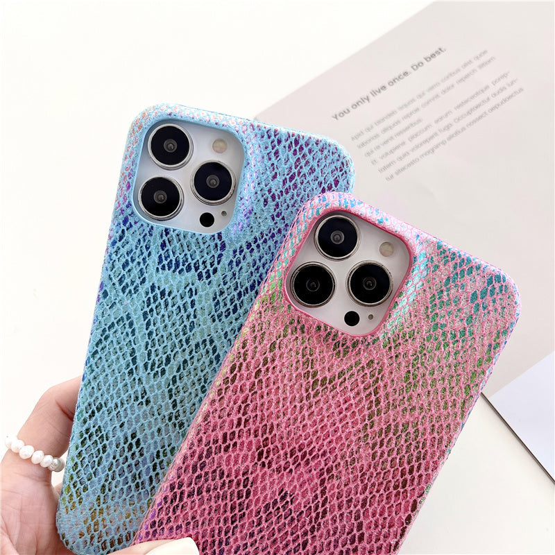 Snakeskin Laser Gradient iPhone Case-Fonally-