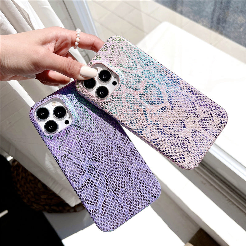 Snakeskin Laser Gradient iPhone Case-Fonally-