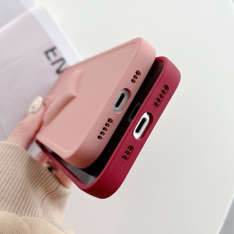 Soft Silicone Bulged Love Heart iPhone Case-Fonally-