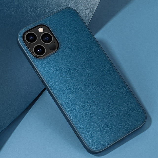 Textured Boxy iPhone Case-Fonally-For iPhone 13 Pro Max-Blue-