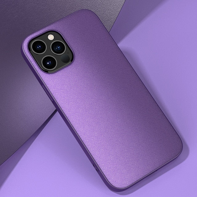 Textured Boxy iPhone Case-Fonally-For iPhone 13 Pro Max-Purple-