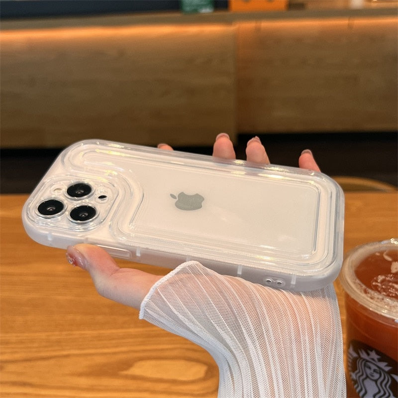 Transparent Bumper Clear Shockproof iPhone Cover-Fonally-