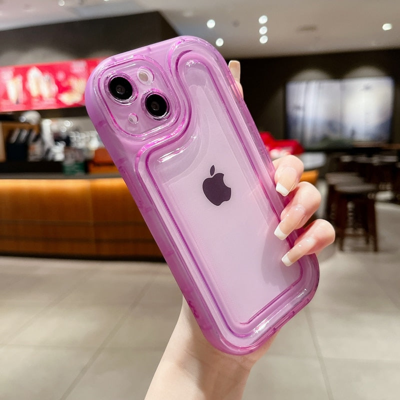 Transparent Bumper Clear Shockproof iPhone Cover-Fonally-For iPhone 11-Purple-