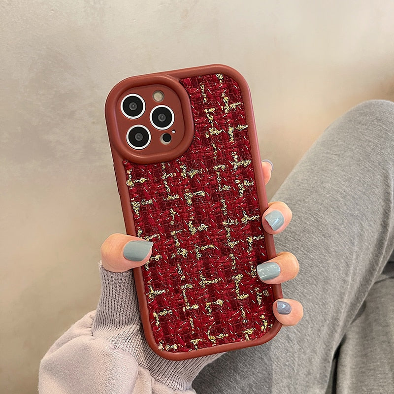 Tweed Fabric Styled iPhone Case-Fonally-