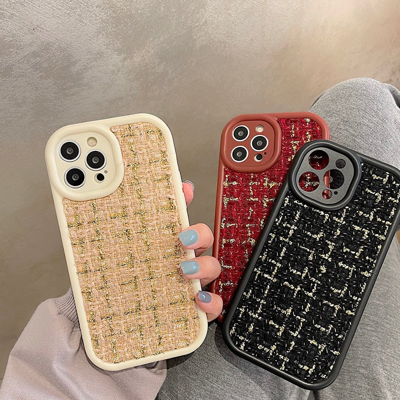 Tweed Fabric Styled iPhone Case-Fonally-