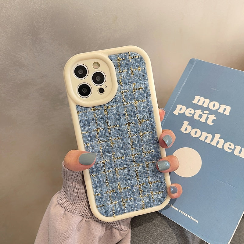 Tweed Fabric Styled iPhone Case-Fonally-