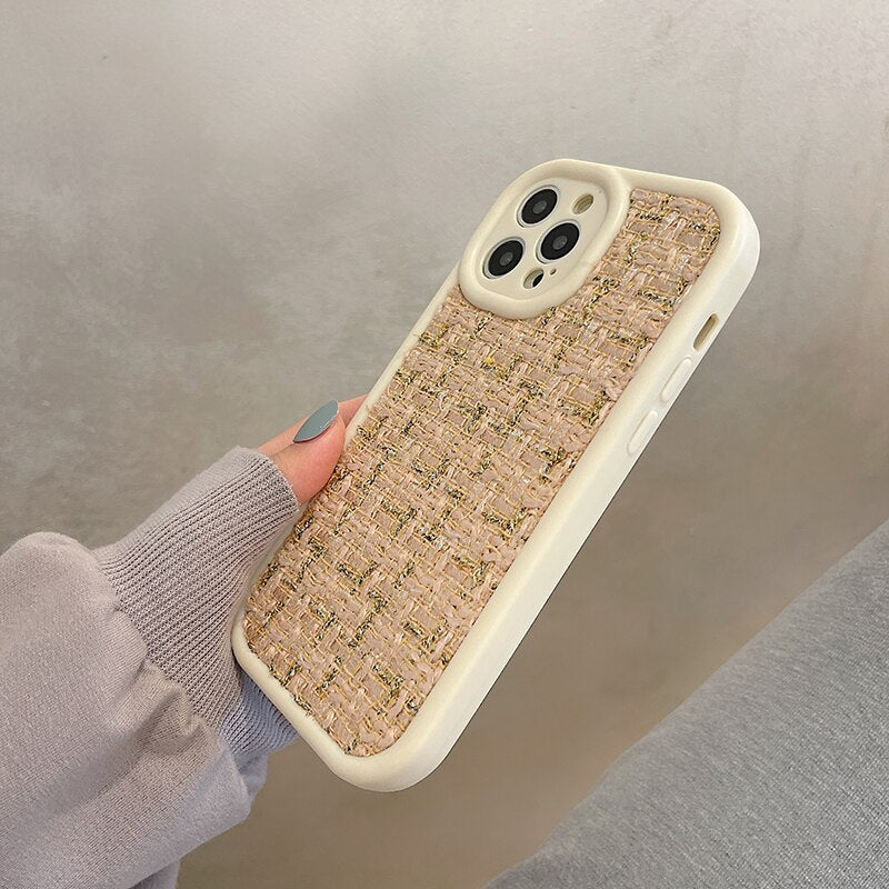 Tweed Fabric Styled iPhone Case-Fonally-