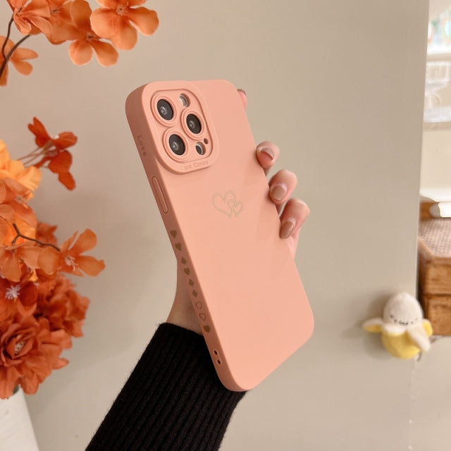 Two Cute Hearts iPhone Case-Fonally-For iPhone 13 Pro Max-Pink-