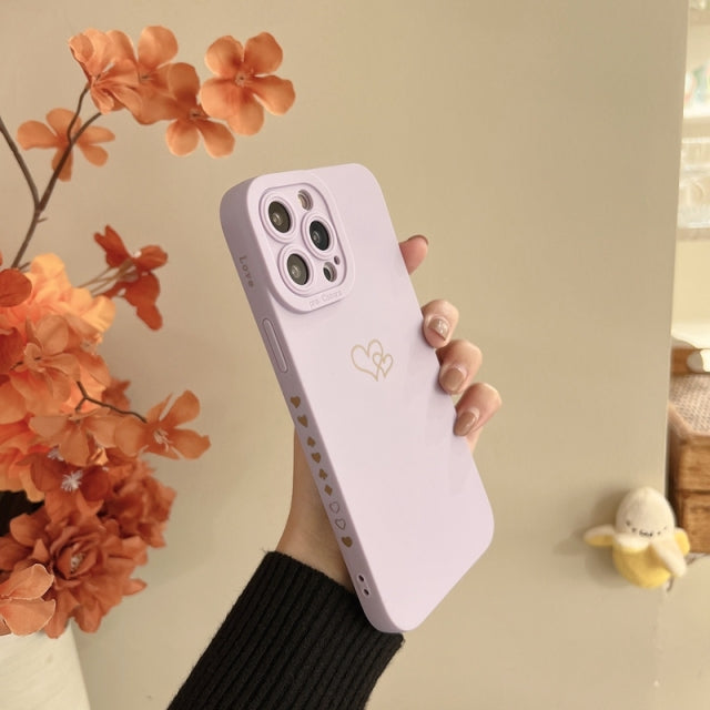 Two Cute Hearts iPhone Case-Fonally-For iPhone 13 Pro Max-Purple-