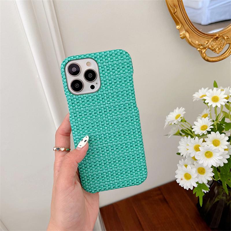 Woven Fabric iPhone Case-Fonally-For iPhone SE 2020-Green-