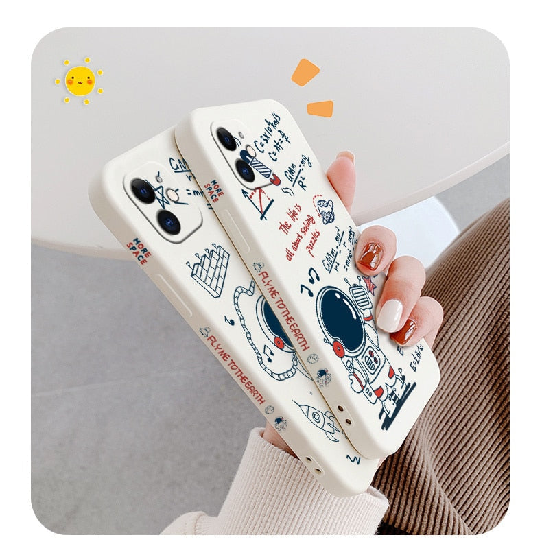 Astronaut and Equations iPhone Case-Fonally-
