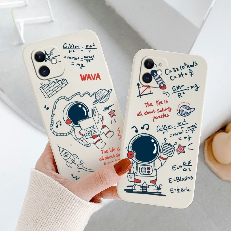 Astronaut and Equations iPhone Case-Fonally-