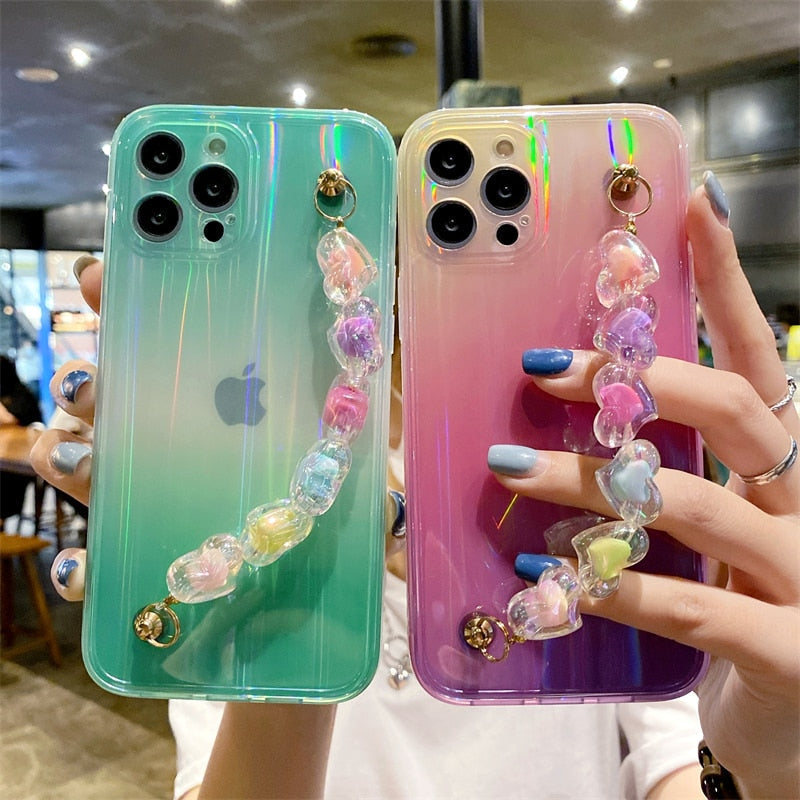 Aurora iPhone Case with Heart Chain-Fonally-