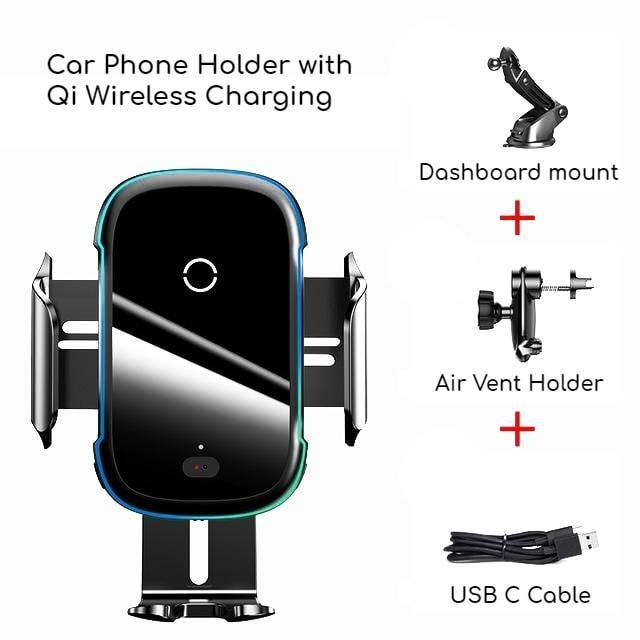 Car Phone Holder with Wireless Charging-Fonally-