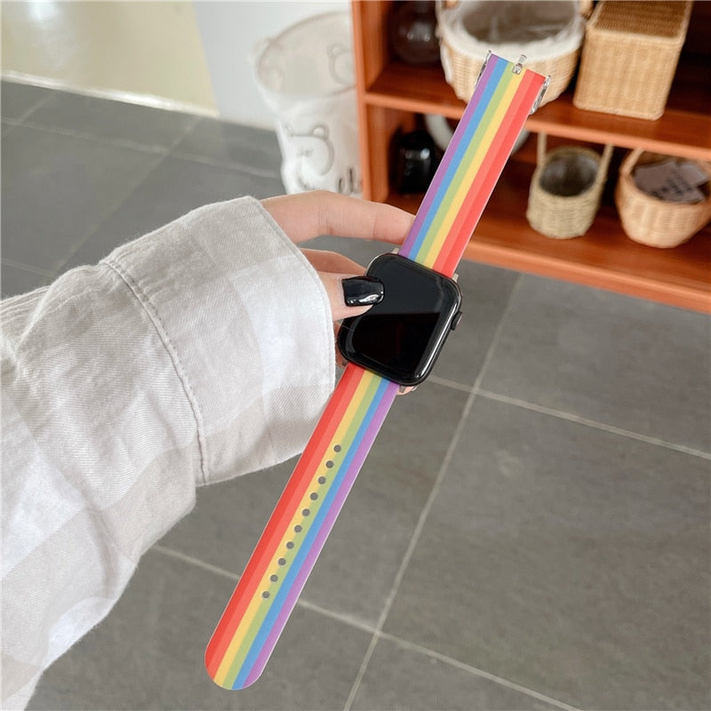 Colorful Polka Dot and Rainbow Bands for Apple Watch-Fonally-