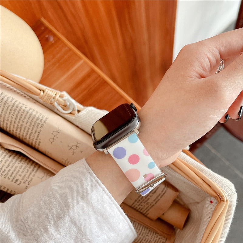 Colorful Polka Dot and Rainbow Bands for Apple Watch-Fonally-