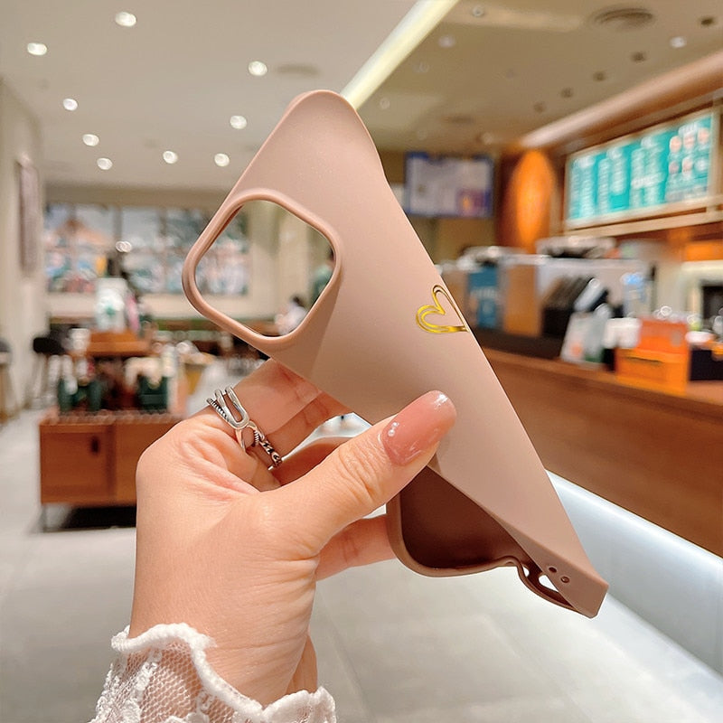 Gold Heart iPhone Case-Fonally-
