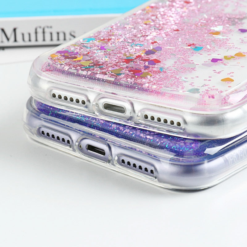 Hearts & Glitters iPhone Case-fonallycases-