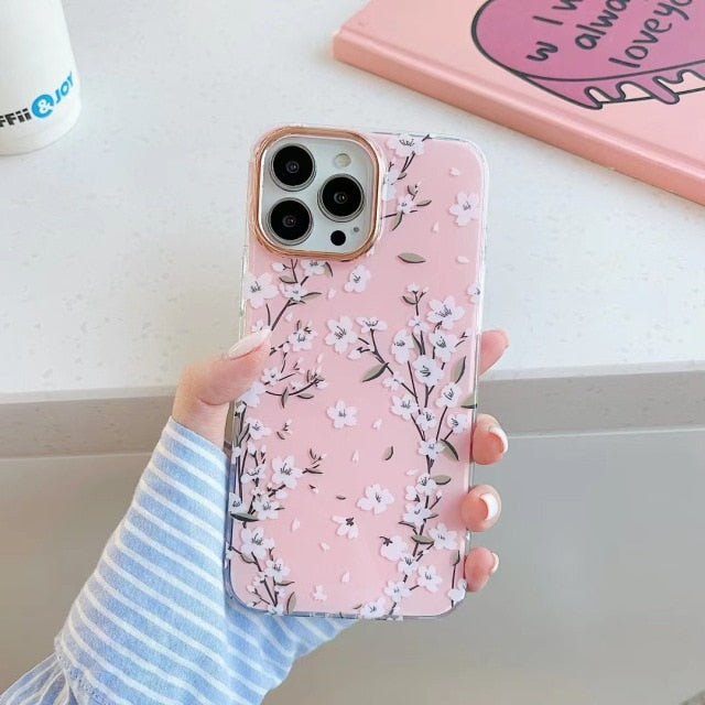 Japanese Blossom Floral iPhone Case-Fonally-For iPhone 13 Pro Max-Pink-