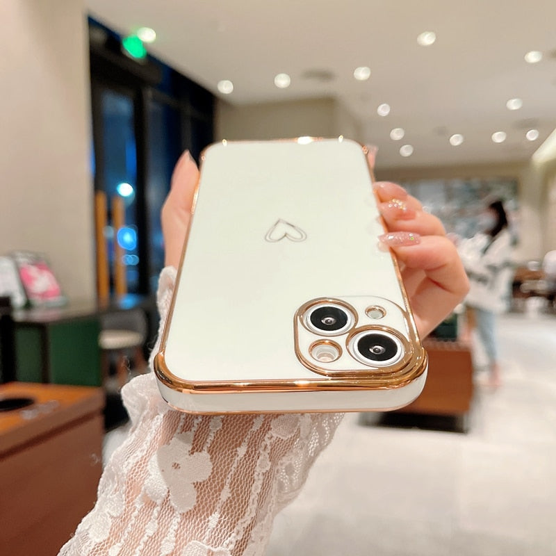 Shiny Heart iPhone Case-Fonally-