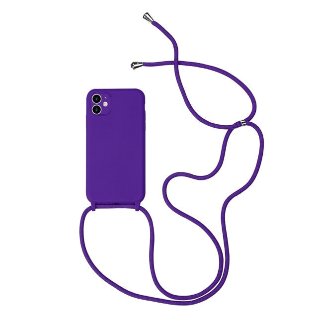 Silicone iPhone Case with Lanyard-Fonally-
