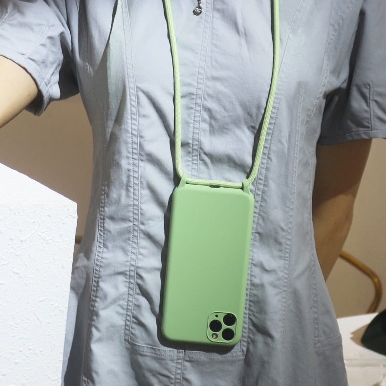Silicone iPhone Case with Lanyard-Fonally-