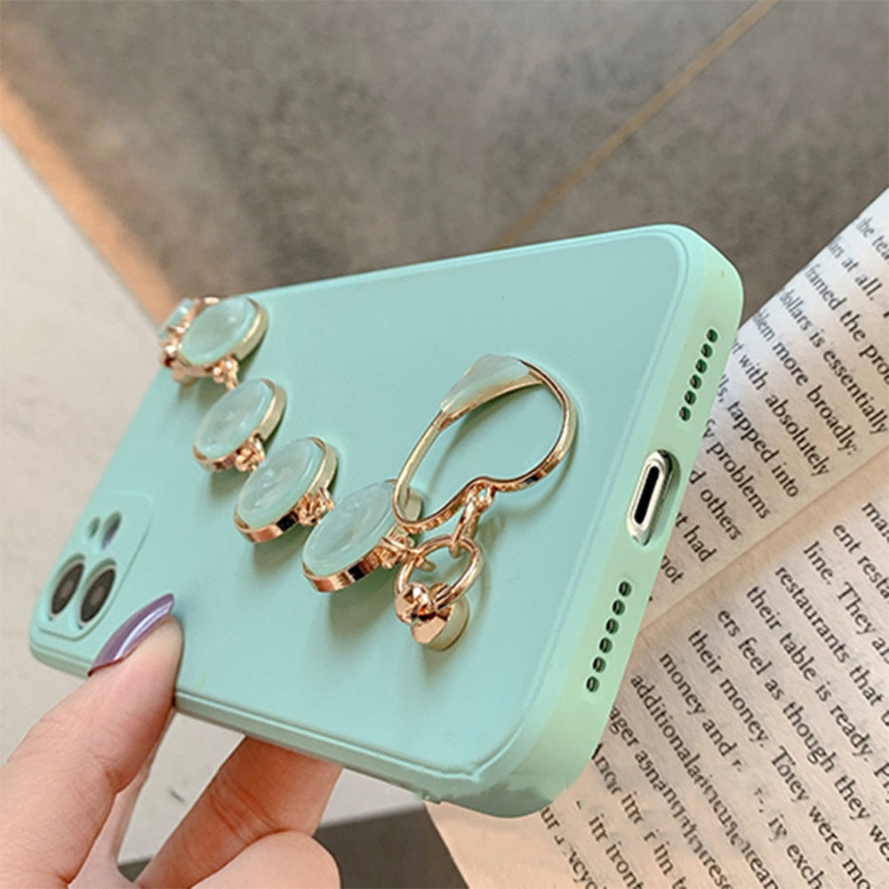 Solid iPhone Case with Jade Chain-Fonally-