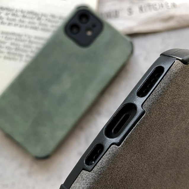 Suede Leather iPhone Case-Fonally-