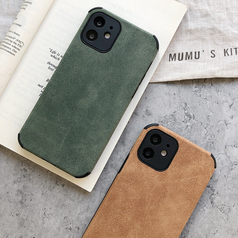 Suede Leather iPhone Case-Fonally-
