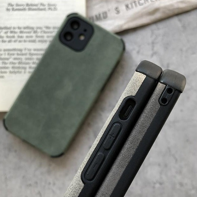 Suede Leather iPhone Case-Fonally-