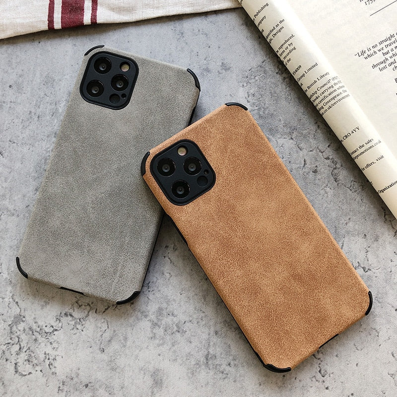 Suede Leather iPhone Case-Fonally-