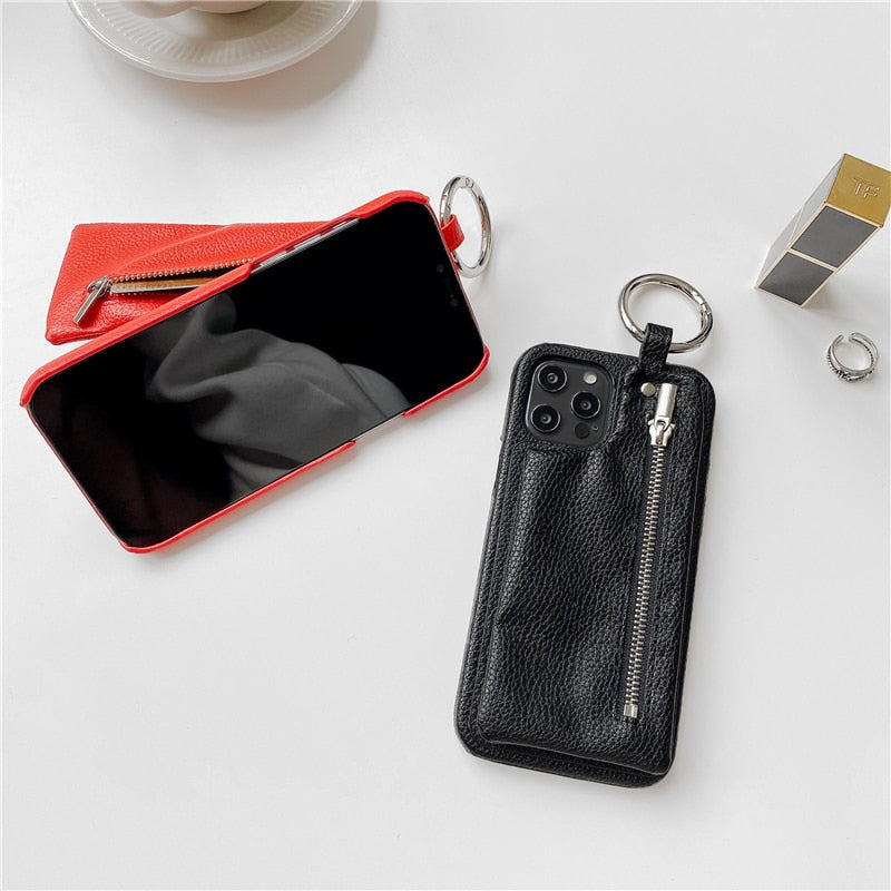 Zipper Wallet iPhone Case-Fonally-