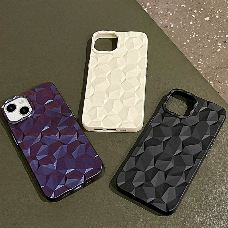 3D Diamond Pattern iPhone Case-Fonally-