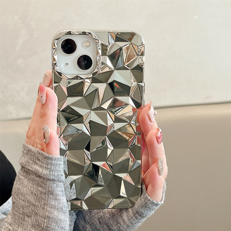 3D Diamond Pattern iPhone Case-Fonally-