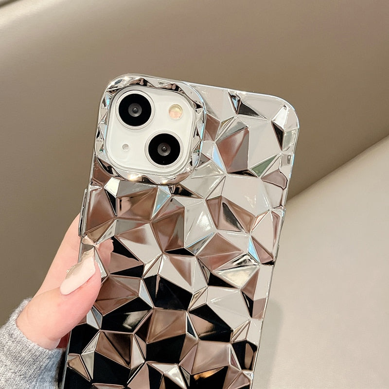 3D Diamond Pattern iPhone Case-Fonally-