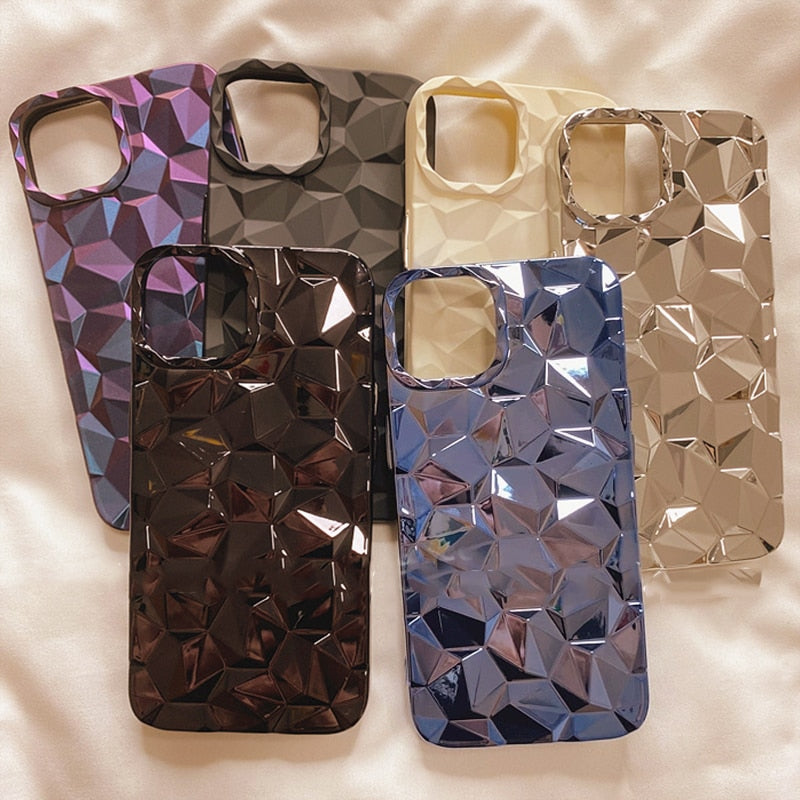 3D Diamond Pattern iPhone Case-Fonally-