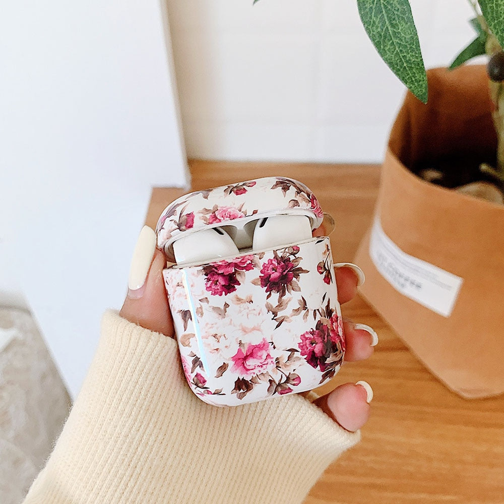 Christmas Marble & Floral AirPods Case-Fonally-