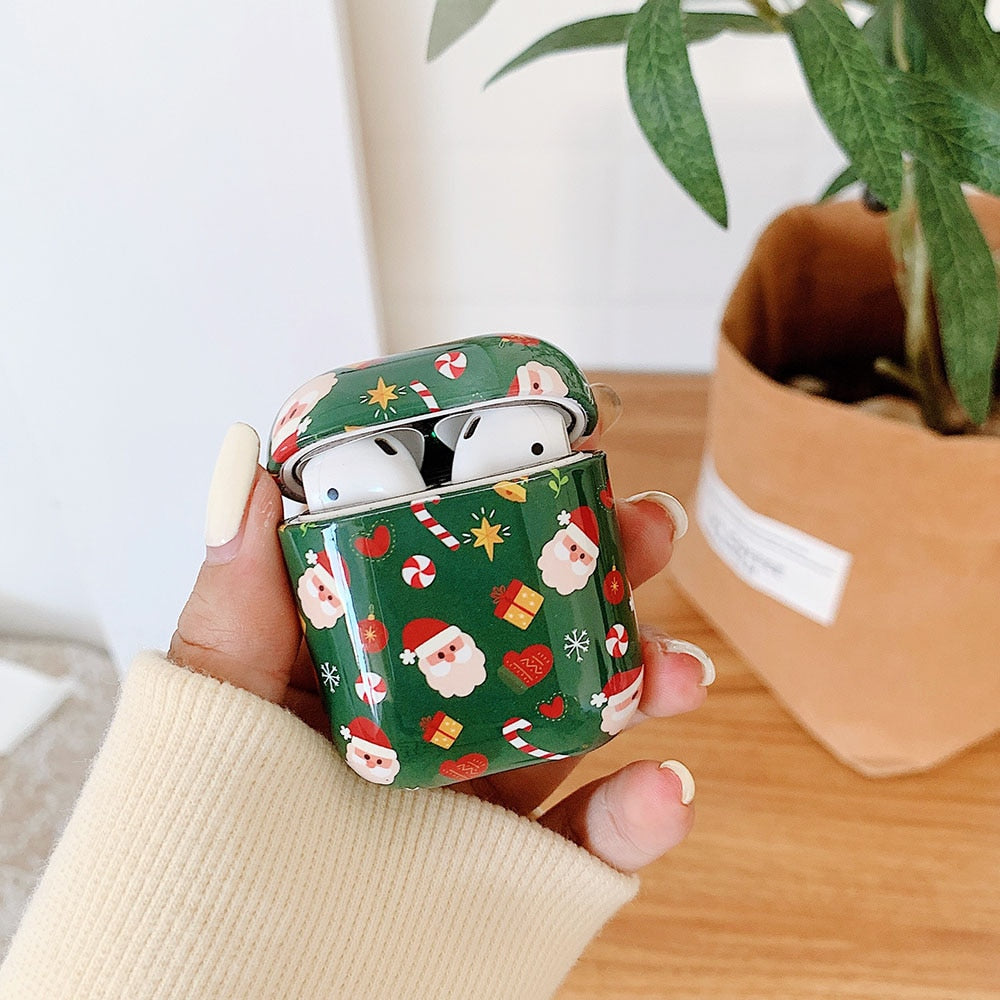 Christmas Marble & Floral AirPods Case-Fonally-